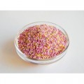 Vegyes mini cukorgyöngy 1-1,5 mm 10 dkg rózsaszín, pink, sárga