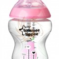 Tommee Tippee Közelebb a természeteshez BPA-mentes cumisüveg 260ml színes világos rózsaszín