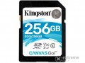 Kingston Canvas Go 256GB SDXC memóriakártya, Class 10, UHS-I, U3, V30 (SDG/256GB)