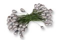 50 szál ezüst virág porzó tortadíszítéshez 0,5 cm