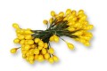 50 szál sárga virág porzó zöld szárral tortadíszítéshez 0,5 cm