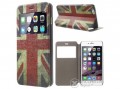 GIGAPACK S-View Cover álló bőr tok Apple iPhone 6 Plus / 6S Plus (5,5") készülékhez, brit/angol