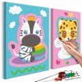 ArtGeist sp. z o o. Kifestő - Zebra &amp; Leopard (Pink &amp; Blue)