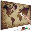 ArtGeist sp. z o o. Kifestő - World Map (Brown Colours)