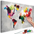 ArtGeist sp. z o o. Kifestő - World Map (Bright Colours)