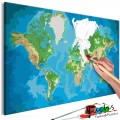 ArtGeist sp. z o o. Kifestő - World Map (Blue &amp; Green)