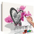ArtGeist sp. z o o. Kifestő - Angels (Heart &amp; Pink Orchid)