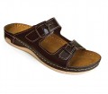 Leon Comfortstep Leon 702 barna férfi bőr papucs 41-46