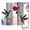 ArtGeist sp. z o o. Paraván - Hummingbirds and Flowers II [Room Dividers]