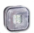 TruckerShop Helyzetjelző lámpa 12/24V (kocka) ledes, fehér