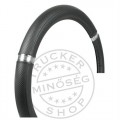 TruckerShop Kormányvédő (49-51 cm) fekete, króm dekorgyűrűvel