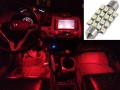 TruckerShop LED IZZÓ 12V SZOFITA 16 smd LED 41mm PIROS