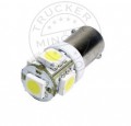 TruckerShop LED IZZÓ 12V BA9s 5 SMD LED FEHÉR