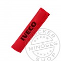 TruckerShop Iveco biztonsági öv párna piros vajbőr