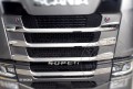 TruckerShop Scania S inox hűtőrács dísz szett a bordák elejére
