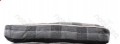 Zsákszövet jellegű anyagból készült párna, kockás színben, 50 x 70 x 8 cm