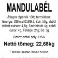 Mandulabél natúr 22,68kg 27/30 lédig
