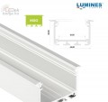 Led profil led szalagokhoz Beépíthető Széles Mély Fehér 1 méteres alumínium