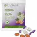 LIVSANE Bodza ízű gyógynövény cukorka c-vitaminnal és édesítőszerekkel 75g