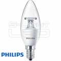 Philips LED E14 4W CorePro LEDcandle ND 4-25W E14 827 B35 CL melegfehér 250lm 2700K gyertya clear 8718696507575