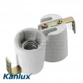 Kanlux HLDR-E14F porcelán foglalat oldalsó rögzítővel /2173/