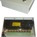 LEMAR HS 5012 12V 5.0A 9 csatornás dobozolt ipari tápegység, védelmekkel