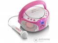 LENCO SCD-650 Karaoke CD-s rádió, rózsaszín