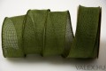 Valex Decor Juta szalag drótos szegéllyel 4cm x 6.4m - Olivazöld