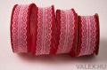 Valex Decor Csipkés juta szalag drótos szegéllyel 4cm x 5m - Piros