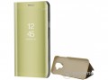GIGAPACK Mirror View Case álló műbőr tok Samsung Galaxy A6+ (2018) SM-A605F készülékhez, arany