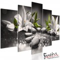 ArtGeist sp. z o o. Kép - Lilies and Stones (5 Parts) Wide Grey