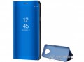 GIGAPACK Mirror View Case álló műbőr tok Samsung Galaxy J6 (2018) J600F készülékhez, kék