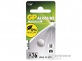 GP Alkáli gombelem, LR44 (A76), 110mAh, 1.5V, 1db/bliszter (B13762)