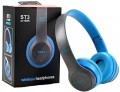 Bluetooth fejhallgató mikrofonal ,rádio fm és SD kártya ,ST3 kék