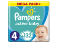 PAMPERS Active Baby pelenka Megabox Plus, 4-os mérert, 132 db