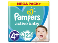 PAMPERS Active Baby pelenka Megabox Plus, 4+-os mérert, 120 db