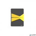 LEITZ Spirálfüzet Office A/4 PP borítóval 90 lapos vonalas sárga