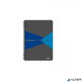 LEITZ Spirálfüzet Office A/4 PP borítóval 90 lapos kockás kék