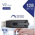 Verbatim Pendrive, 128GB, USB 3.0, 80/25 MB/sec, &quot;V3&quot;, fekete-szürke