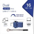 Verbatim Pendrive, 16GB, USB 3.0+USB-C adapter, , &quot;DUAL&quot;