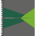 LEITZ Spirálfüzet, A5, vonalas, 90 lap, PP borító, &quot;Office&quot;, szürke-zöld