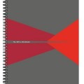 LEITZ Spirálfüzet, A4, vonalas, 90 lap, laminált karton borító, &quot;Office&quot;, szürke-piros