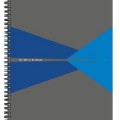 LEITZ Spirálfüzet, A4, vonalas, 90 lap, laminált karton borító, &quot;Office&quot;, szürke-kék