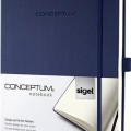SIGEL Jegyzetfüzet, exkluzív, A4, vonalas, 194 oldal, keményfedeles, &quot;Conceptum&quot;, éjkék