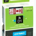 DYMO Feliratozógép szalag, 19 mm x 7 m, &quot;D1&quot;, fehér-piros