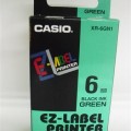 CASIO Feliratozógép szalag, 6 mm x 8 m, , zöld-fekete