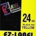 CASIO Feliratozógép szalag, 24 mm x 8 m, , sárga-fekete