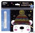 APLI Varázsfüzet, &quot;Magic Scratch Winter&quot;, téli mintákkal