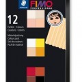 FIMO Gyurma, készlet, 12x25 g, égethető, &quot;Pofessional Ethno&quot;, 12 különböző szín