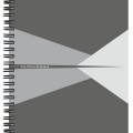 LEITZ Spirálfüzet, A5, kockás, 90 lap, laminált karton borító, &quot;Office&quot;, szürke